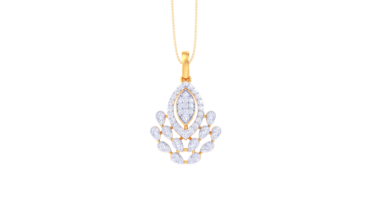 Glamorous Bloom Diamond Pendant – 0.57 Ct