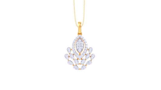 Glamorous Bloom Diamond Pendant – 0.57 Ct