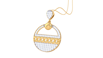 Radiant Harmony Pendant In Gold – 0.56 Ct Dazzling Diamonds