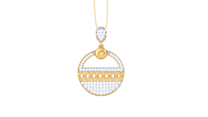 Radiant Harmony Pendant In Gold – 0.56 Ct Dazzling Diamonds