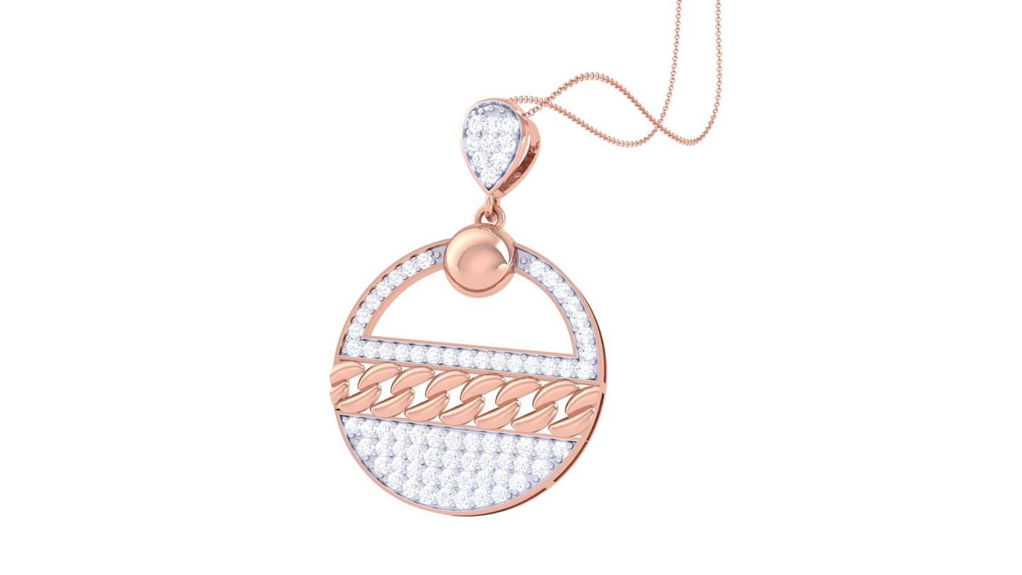 Radiant Harmony Pendant In Gold – 0.56 Ct Dazzling Diamonds