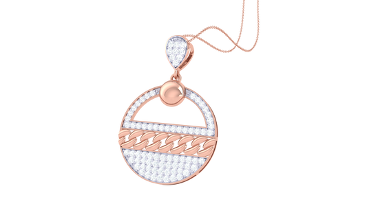 Radiant Harmony Pendant In Gold – 0.56 Ct Dazzling Diamonds