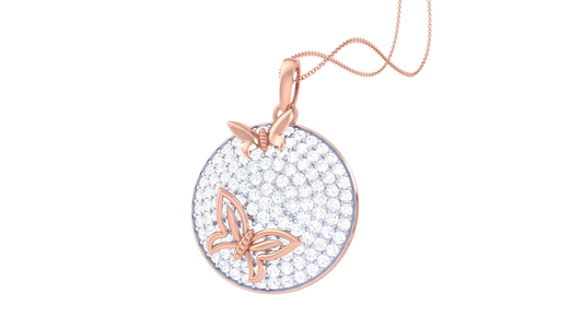 Butterfly Radiance Diamond Medallion Pendant – 1.33 Ct Brilliant Cut