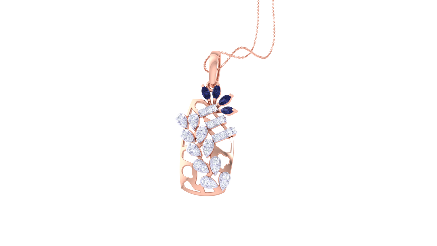 Patel Droplet Charm Diamond Pendent - 0.27 Ct