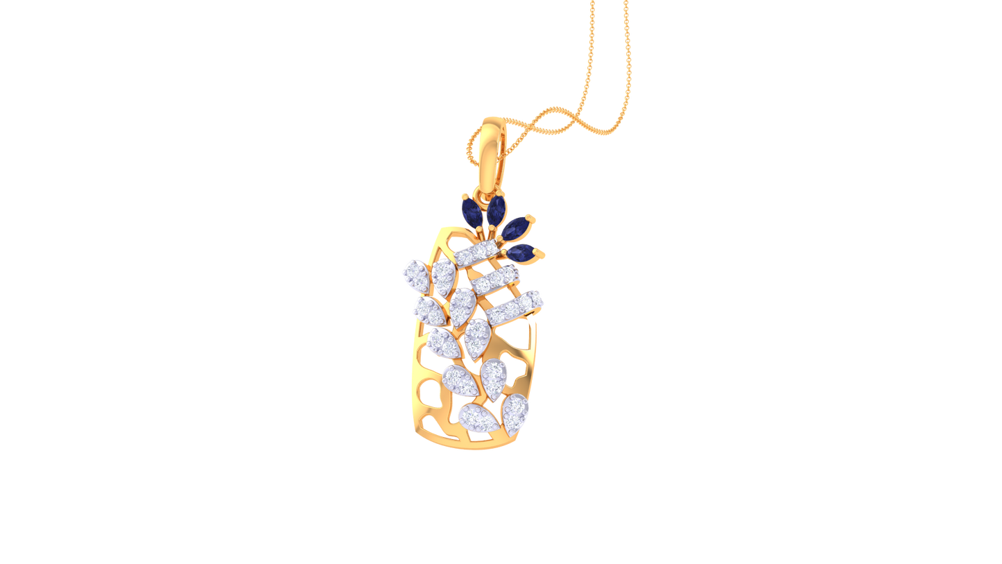 Patel Droplet Charm Diamond Pendent - 0.27 Ct