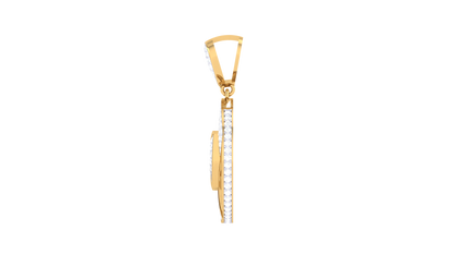 Geometric Radiance Circular Pendant - 0.64 Ct Brilliant Cut Diamonds