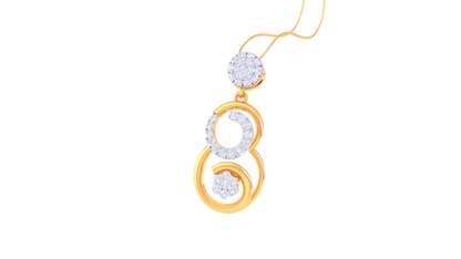 Double Charm Diamond Pendant In Gold – 0.46 Ct