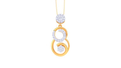 Double Charm Diamond Pendant In Gold – 0.46 Ct