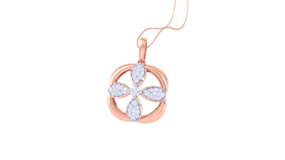 Blossom Radiance Pendant In Gold - 0.40 Ct Diamonds