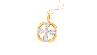 Blossom Radiance Pendant In Gold - 0.40 Ct Diamonds