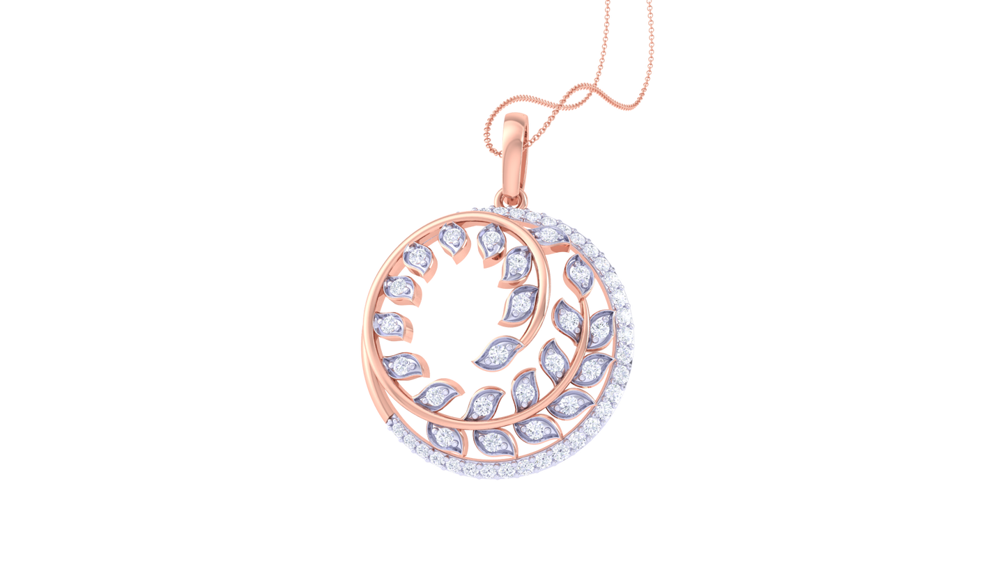 0.59 Ct - Spiral Gleam Diamond Pendent