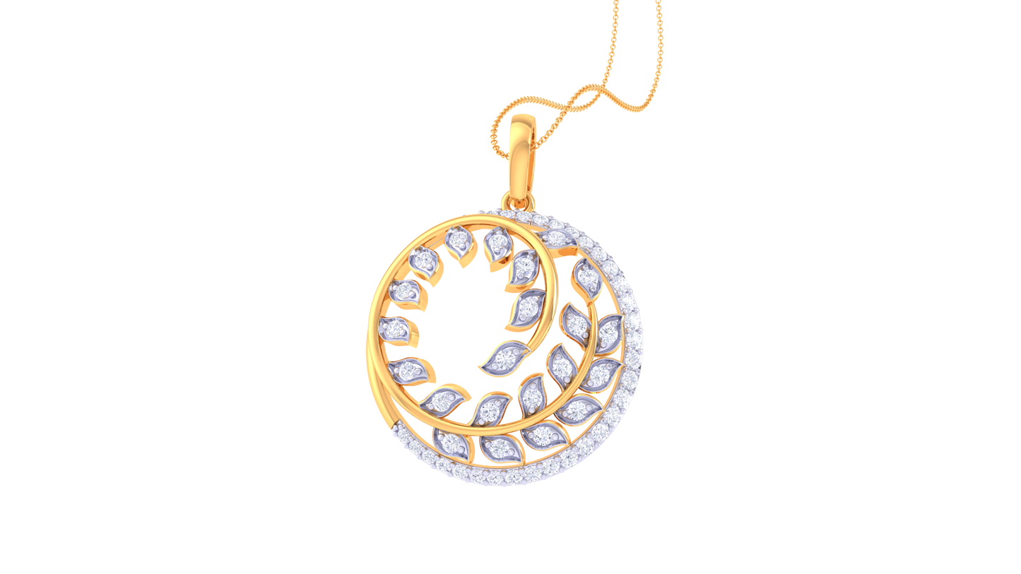 0.59 Ct - Spiral Gleam Diamond Pendent