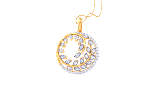 0.59 Ct - Spiral Gleam Diamond Pendent