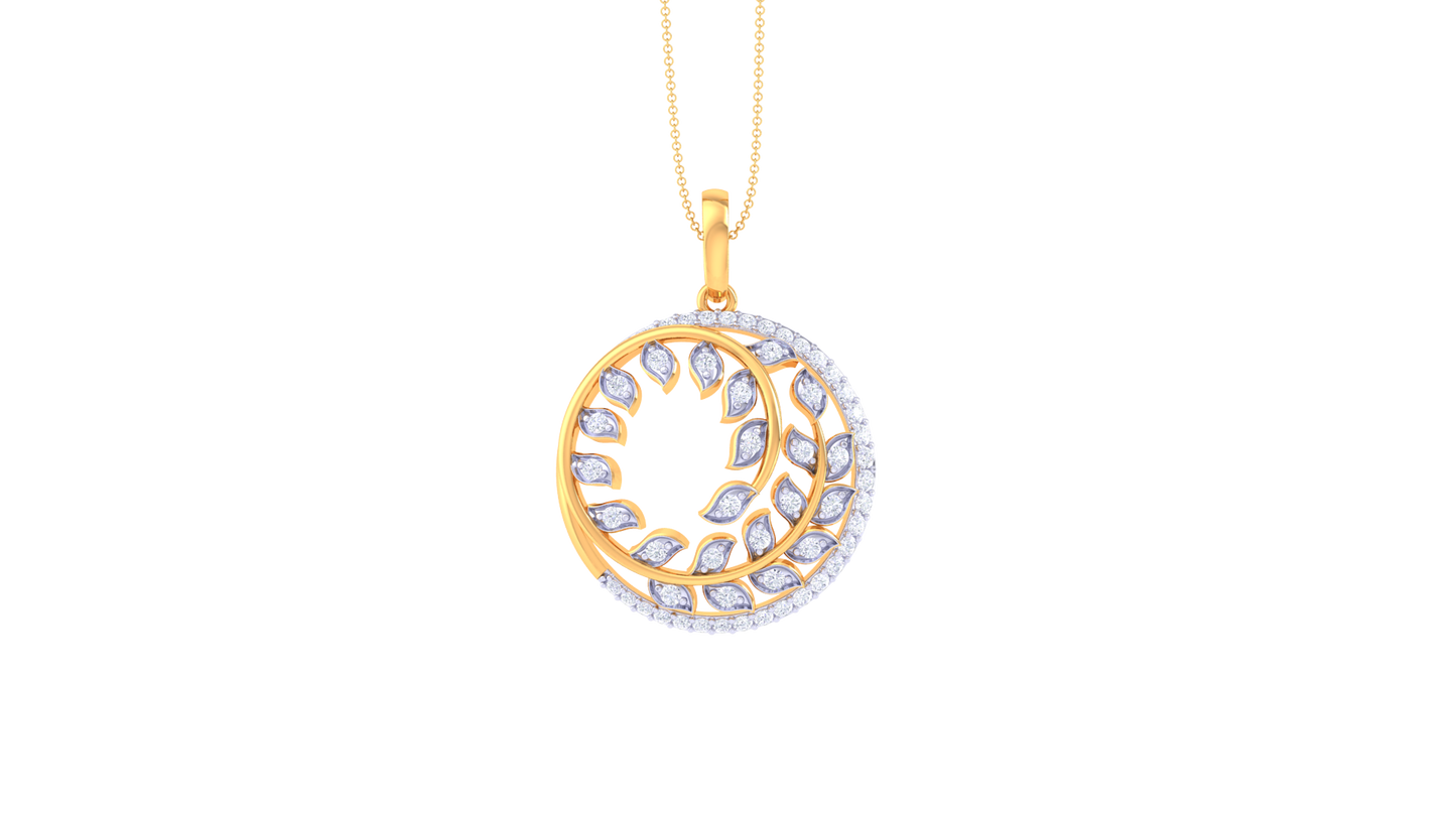 0.59 Ct - Spiral Gleam Diamond Pendent