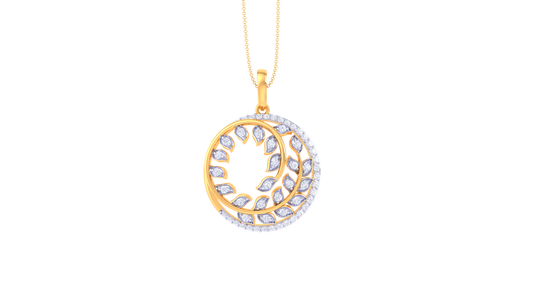 0.59 Ct - Spiral Gleam Diamond Pendent