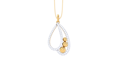 Lumina Cascade Pendent In Gold - 0.42 Ct Pave Set Diamonds