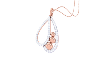 Lumina Cascade Pendent In Gold - 0.42 Ct Pave Set Diamonds