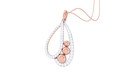 Lumina Cascade Pendent In Gold - 0.42 Ct Pave Set Diamonds