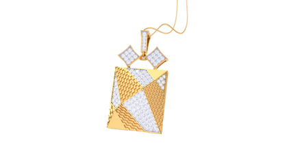 Timeless Sparkle Lustrous Gold Pendent - 0.83 Ct Brilliant Round Cut Diamonds