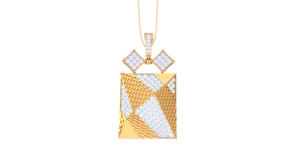 Timeless Sparkle Lustrous Gold Pendent - 0.83 Ct Brilliant Round Cut Diamonds