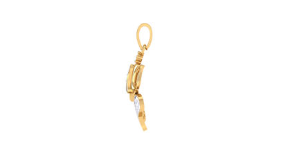 Ganpati Pendant In Gold – 0.17 Ct Sparking Diamonds