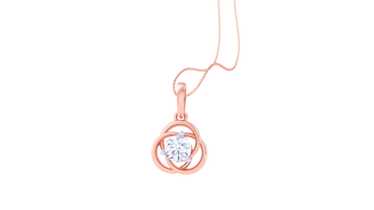 Infinity Loop Solitaire Pendent In Gold - 0.59 Ct Diamond