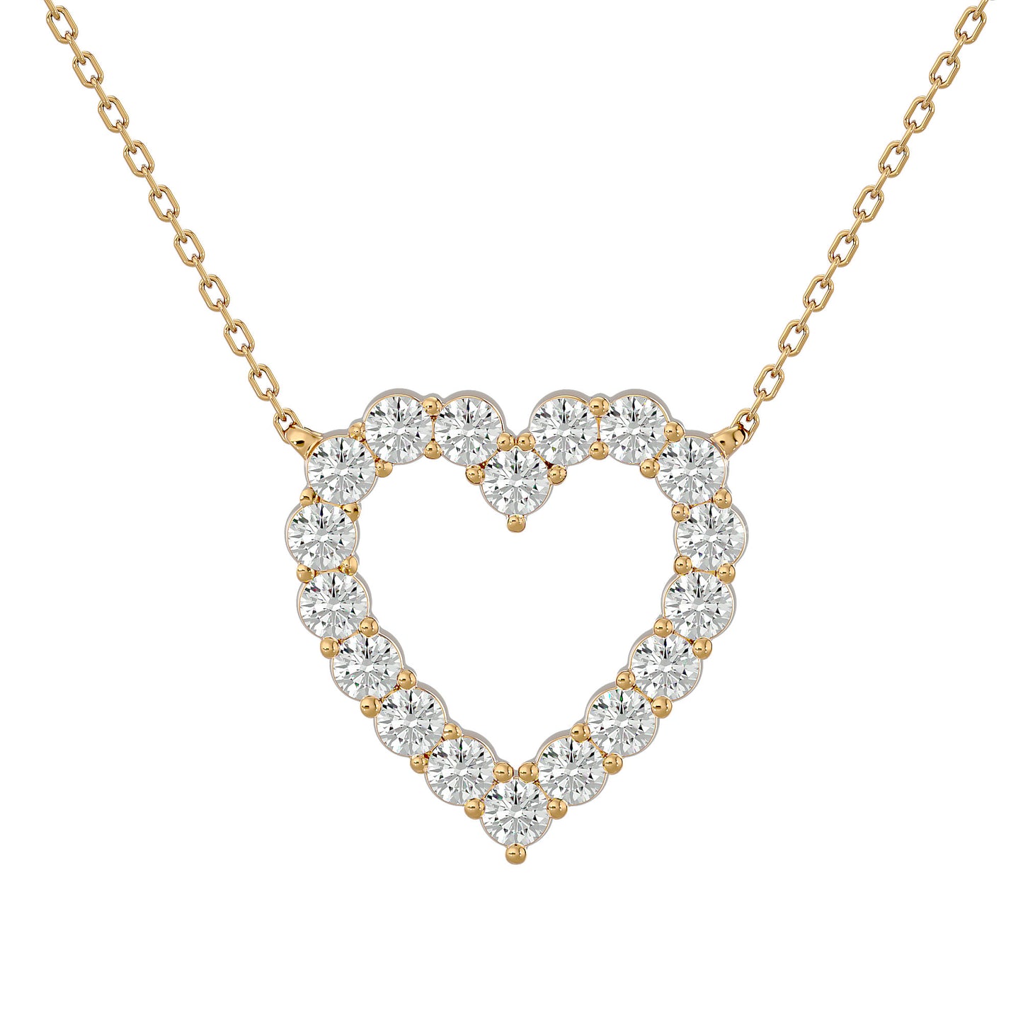 Lustrous Heart Pendant With Diamond In Gold -0.34 Ct