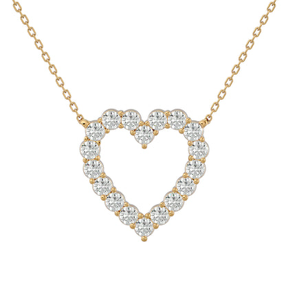 Lustrous Heart Pendant With Diamond In Gold -0.34 Ct