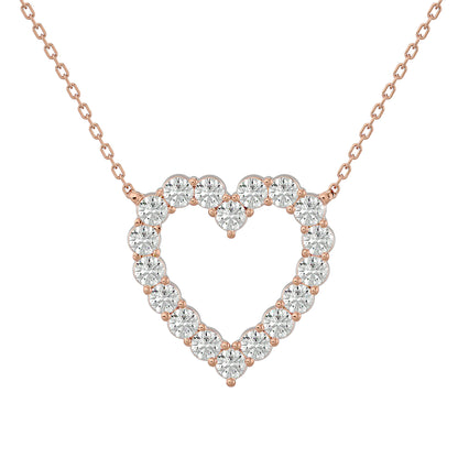 Lustrous Heart Pendant With Diamond In Gold -0.34 Ct
