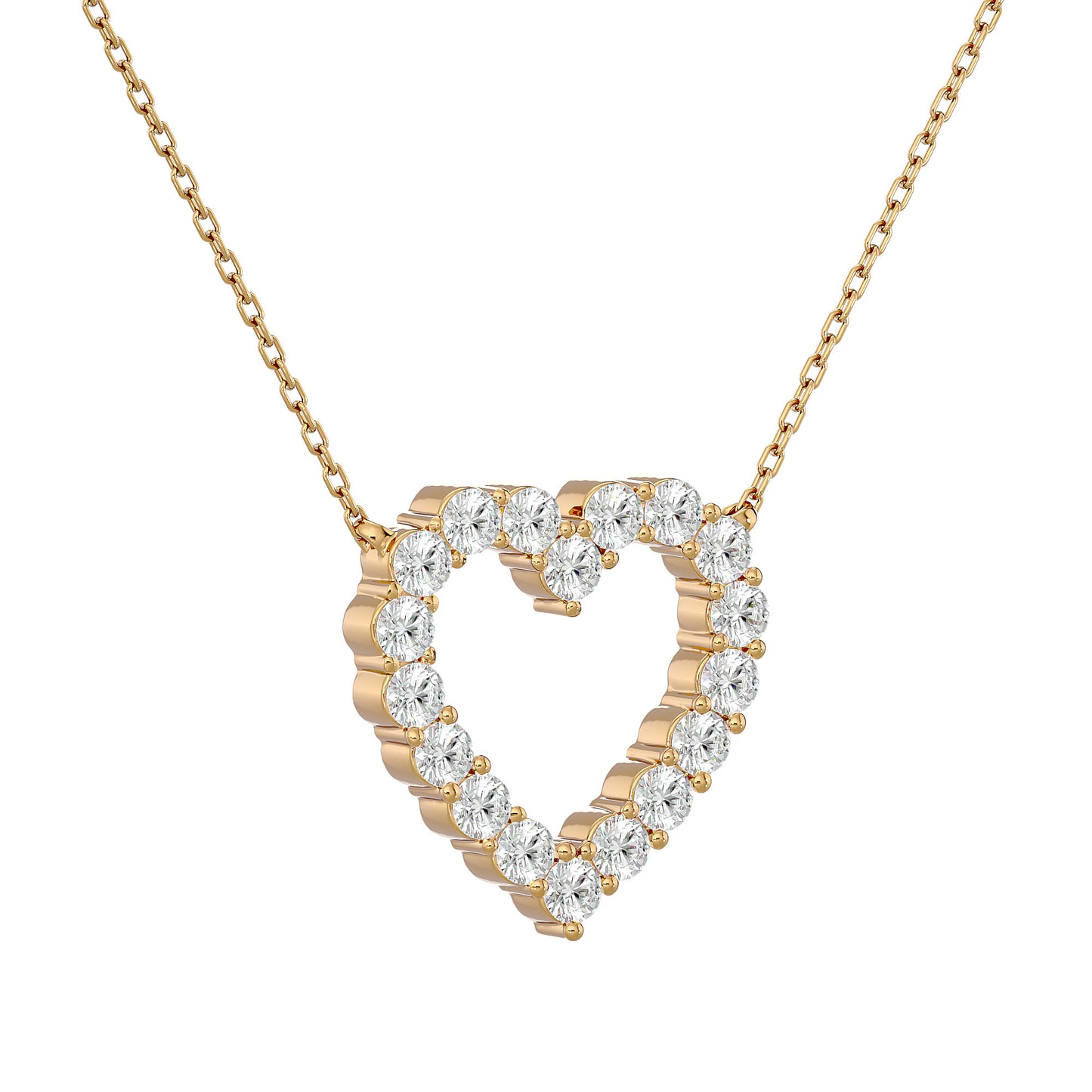 Lustrous Heart Pendant With Diamond In Gold -0.34 Ct