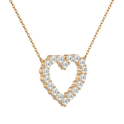 Lustrous Heart Pendant With Diamond In Gold -0.34 Ct
