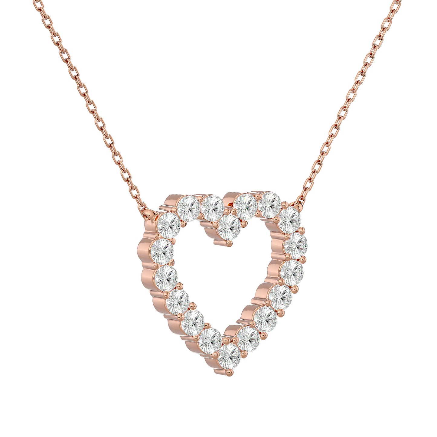 Lustrous Heart Pendant With Diamond In Gold -0.34 Ct