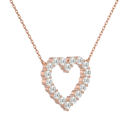 Lustrous Heart Pendant With Diamond In Gold -0.34 Ct