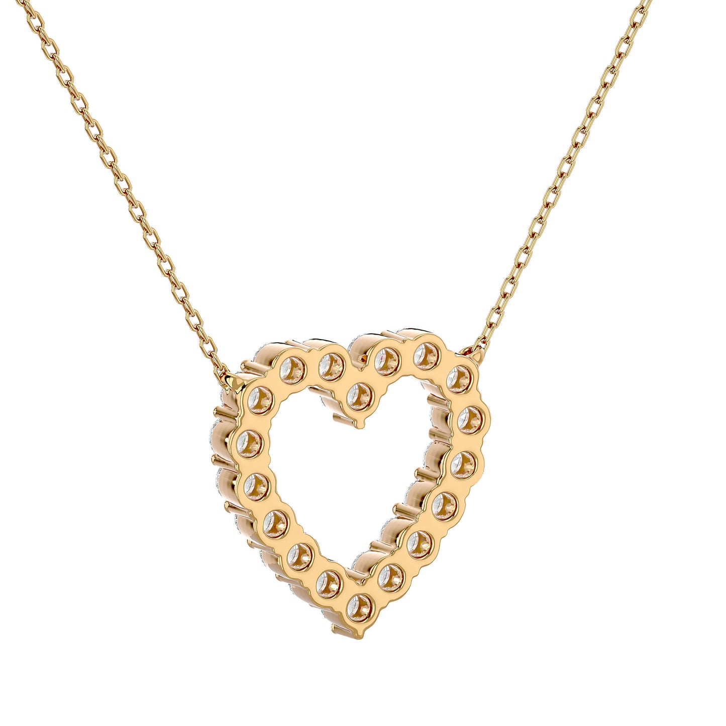 Lustrous Heart Pendant With Diamond In Gold -0.34 Ct