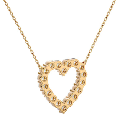 Lustrous Heart Pendant With Diamond In Gold -0.34 Ct