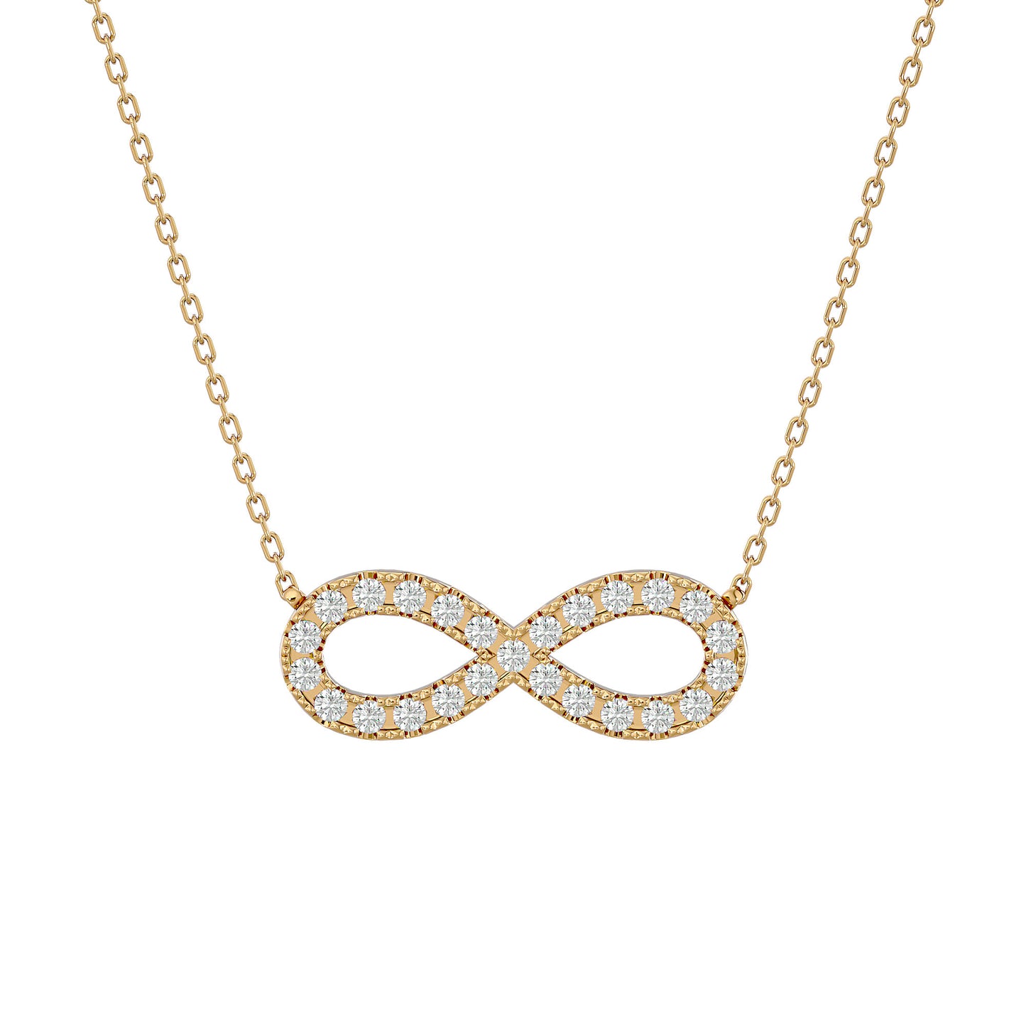 Eternal Ebrace Pendent In Gold - 0.39 Ct Round Cut Diamonds