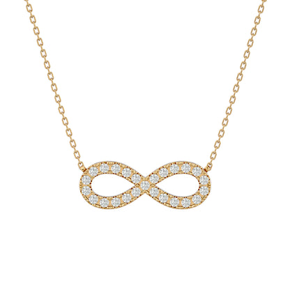 Eternal Ebrace Pendent In Gold - 0.39 Ct Round Cut Diamonds