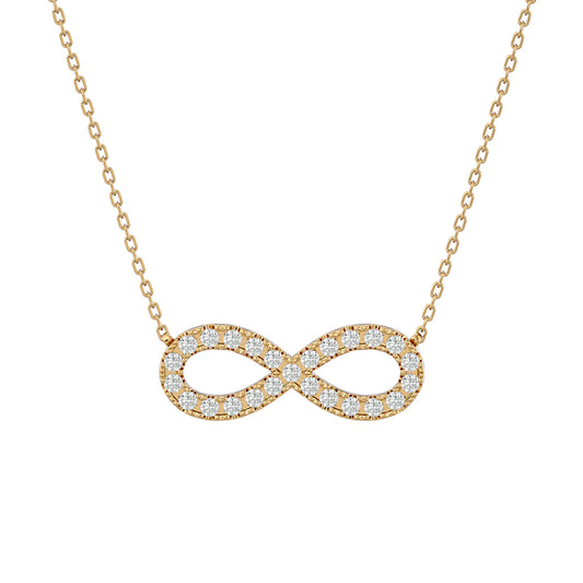 Eternal Ebrace Pendent In Gold - 0.39 Ct Round Cut Diamonds