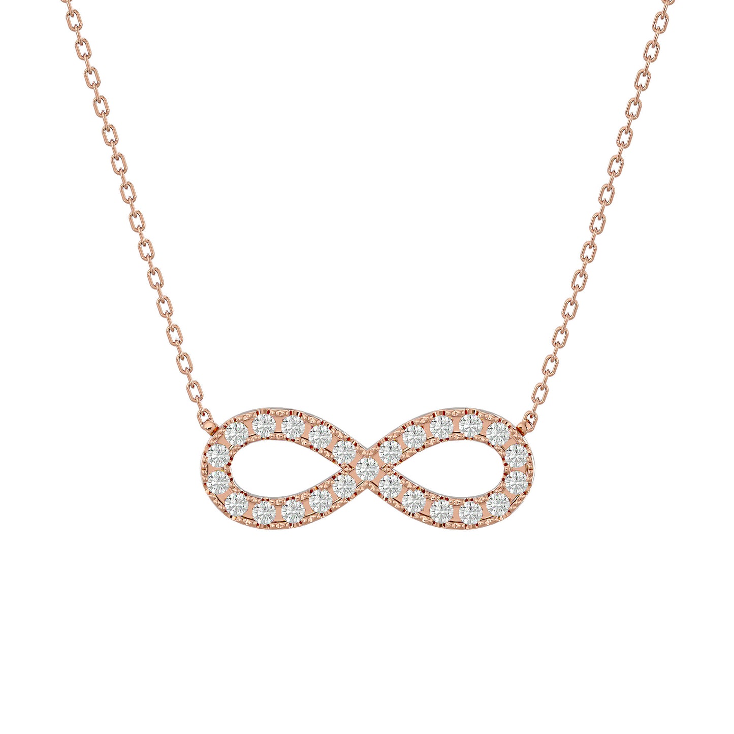 Eternal Ebrace Pendent In Gold - 0.39 Ct Round Cut Diamonds