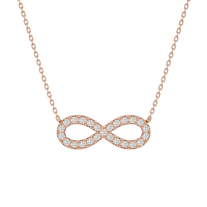 Eternal Ebrace Pendent In Gold - 0.39 Ct Round Cut Diamonds