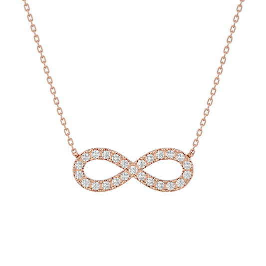 Eternal Ebrace Pendent In Gold - 0.39 Ct Round Cut Diamonds