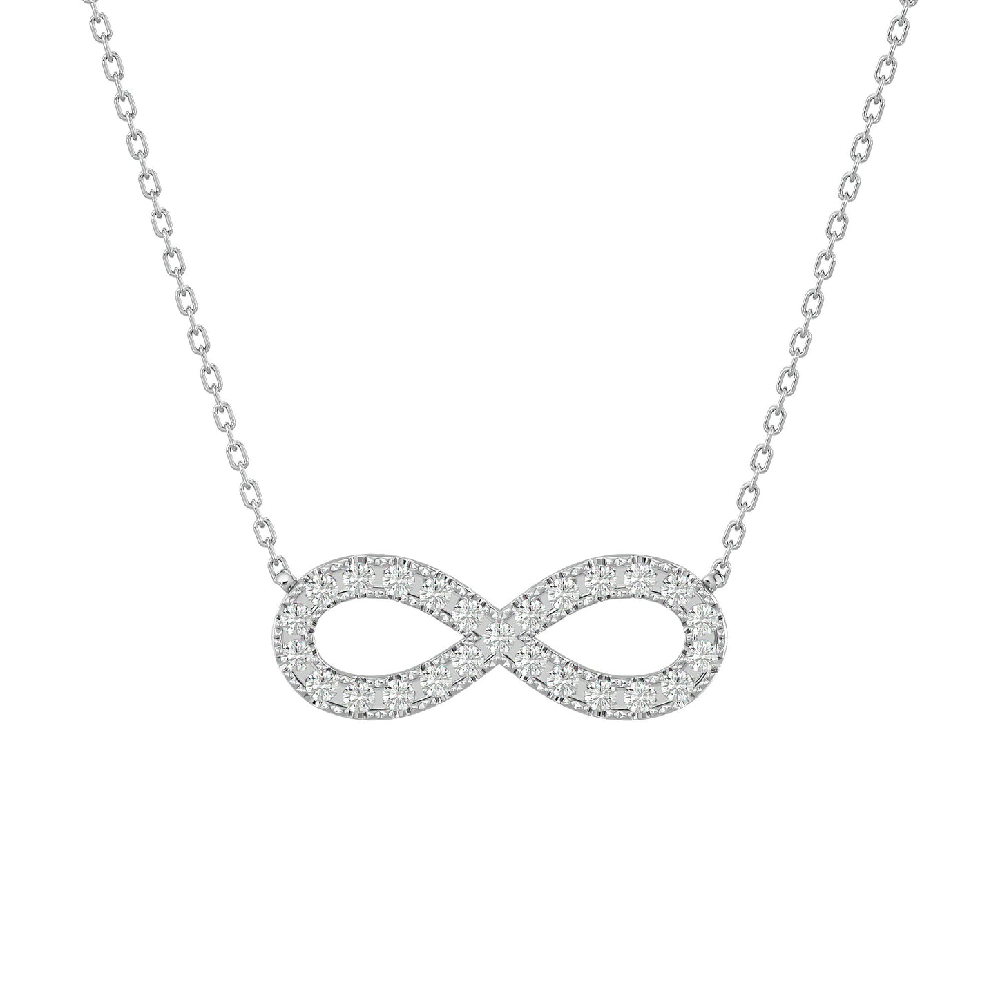 Eternal Ebrace Pendent In Gold - 0.39 Ct Round Cut Diamonds