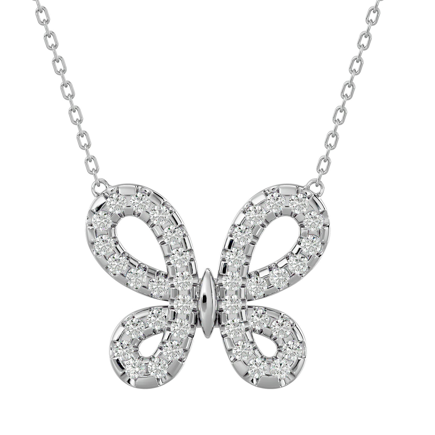 0.31 Ct Butterfly Dreams Diamond Gold Pendent