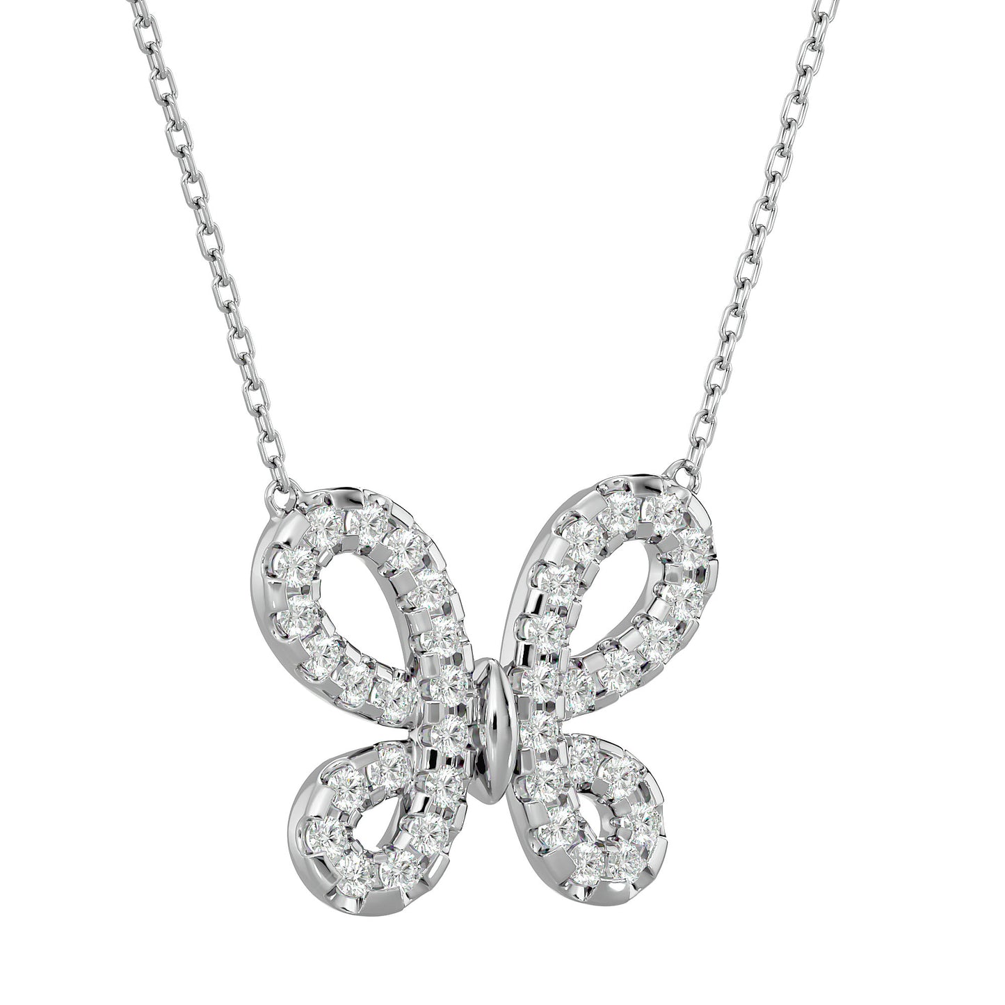 0.31 Ct Butterfly Dreams Diamond Gold Pendent