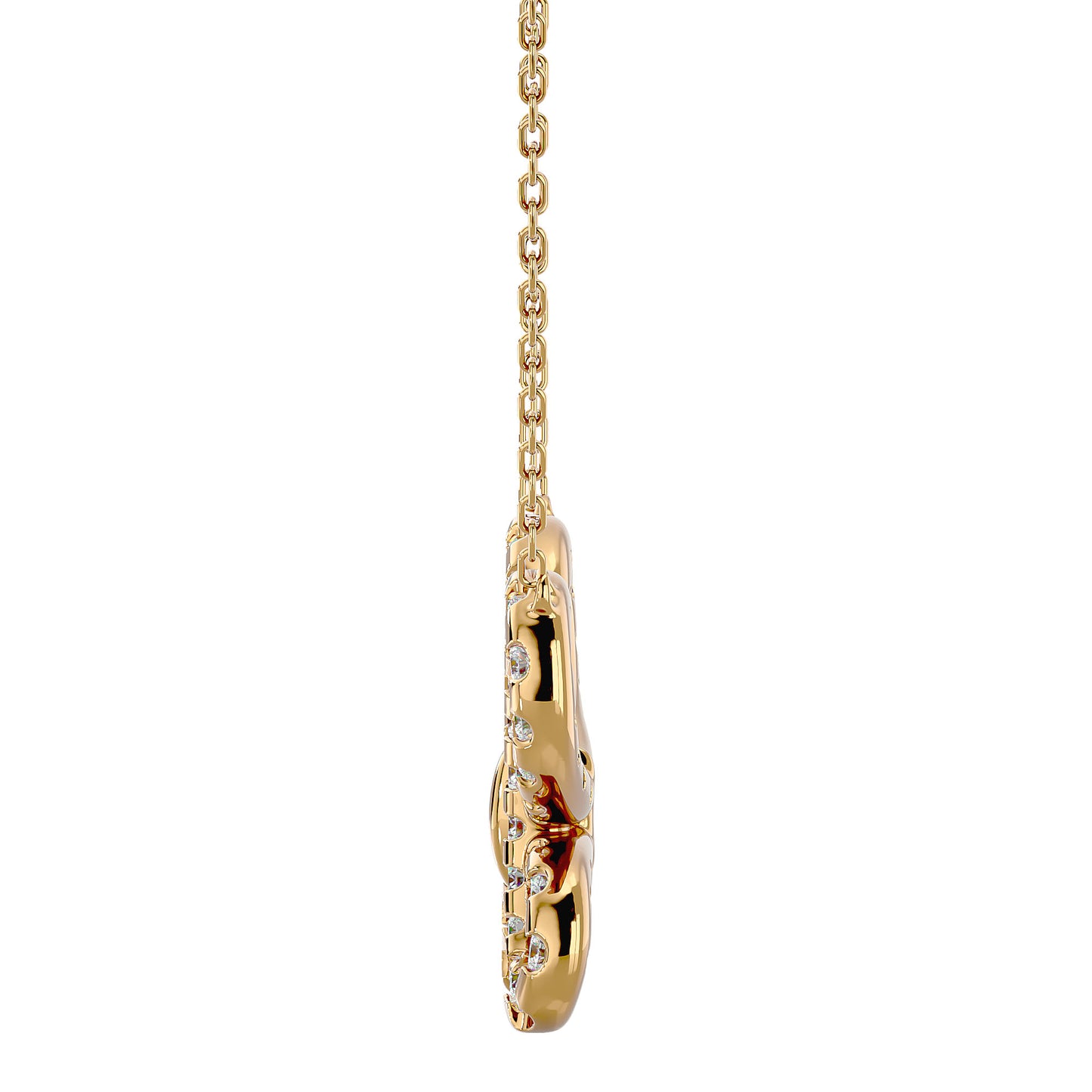 0.31 Ct Butterfly Dreams Diamond Gold Pendent