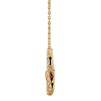 0.31 Ct Butterfly Dreams Diamond Gold Pendent