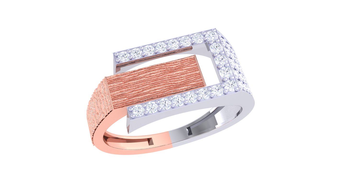 Iconique Signature Band – 0.54 Ct Baguette Diamonds Gold Ring