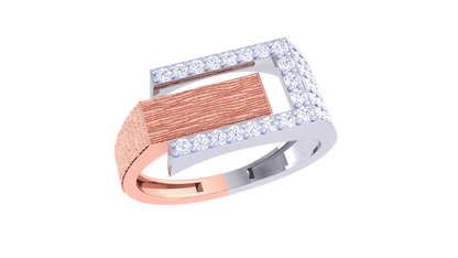 Iconique Signature Band – 0.54 Ct Baguette Diamonds Gold Ring