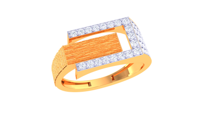 Iconique Signature Band – 0.54 Ct Baguette Diamonds Gold Ring