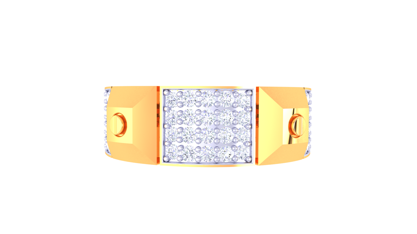 Iconique Prisma Emblem – 0.51ct Diamond Gold Ring